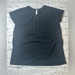 Athleta Black Boxy Short Sleeve Athletic Tee. Size XL